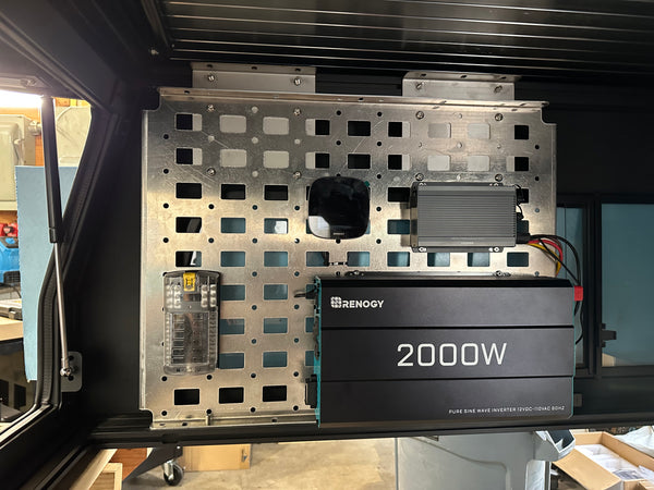 Front Molle Panel – Mount Controllers, Inverters & Organize Gear in Your Truck or Canopy Camper