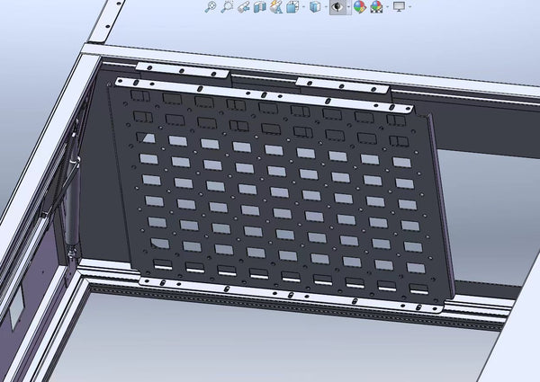 Front Molle Panel – Mount Controllers, Inverters & Organize Gear in Your Truck or Canopy Camper