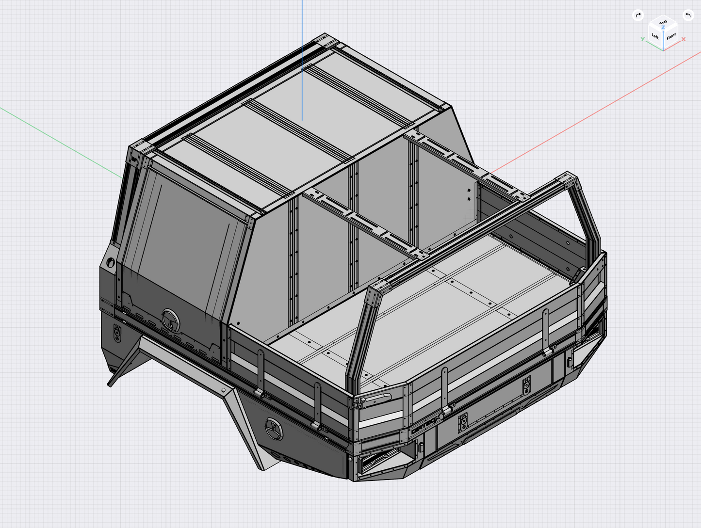 Flatbed system for midsize and full size trucks