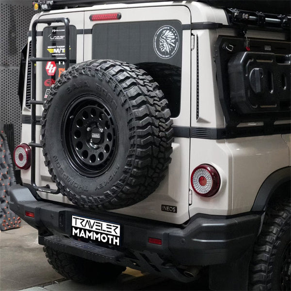 Mammoth Forged Offset Spare Tire Carrier — Vehicle-Specific Carrier for INEOS Grenadier.