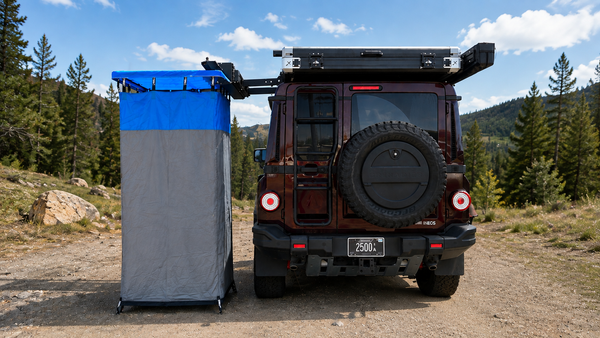 Universal Shower Awning Offset Bracket – Roof Rack & T-Track Extension Mount