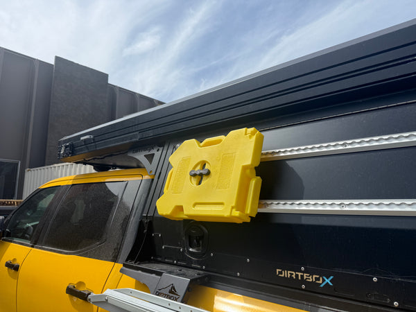 RotopaX Fuel & Water Mount for Canopy Camper & Truck Topper.
