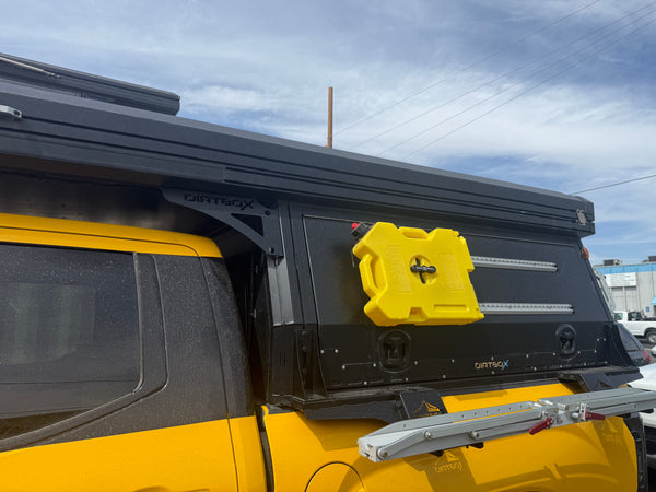 RotopaX Fuel & Water Mount for Canopy Camper & Truck Topper.