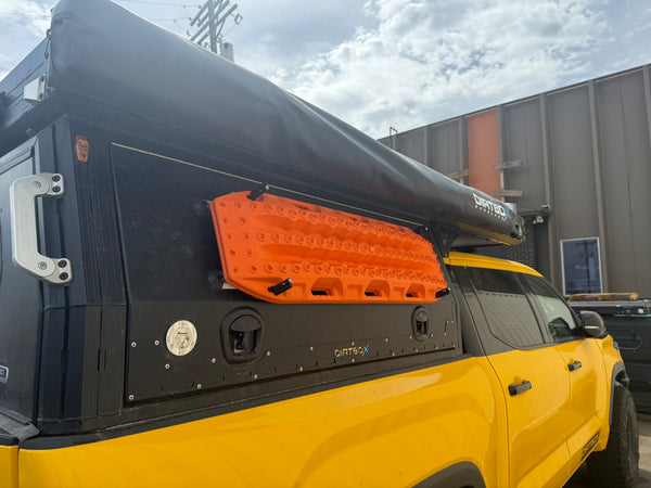 MAXTRAX Recovery Board L-Track Mount for Canopy Camper & Truck Topper.