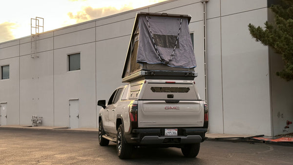 GMC Sierra EV & Chevy Silverado EV Pass-Through Canopy Camper.