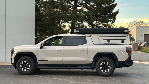 GMC Sierra EV & Chevy Silverado EV Pass-Through Canopy Camper.