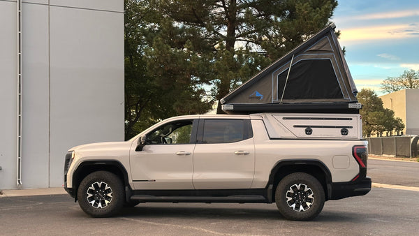 GMC Sierra EV & Chevy Silverado EV Pass-Through Canopy Camper.