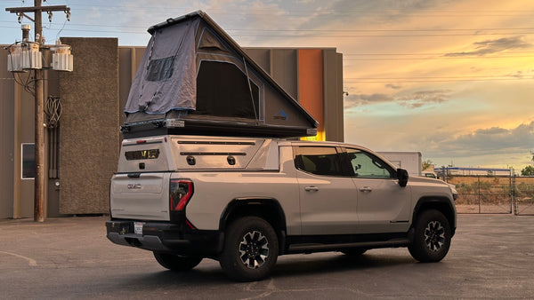 GMC Sierra EV & Chevy Silverado EV Pass-Through Canopy Camper.
