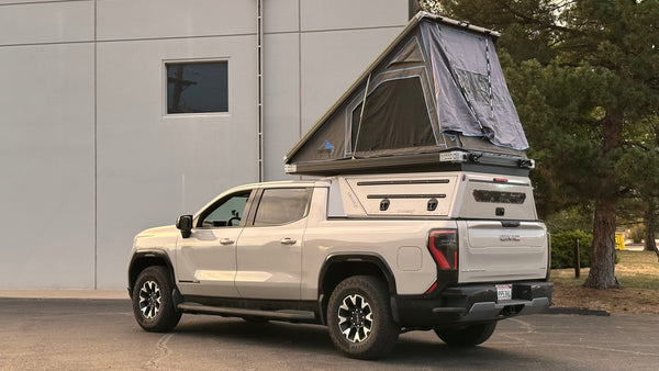 GMC Sierra EV & Chevy Silverado EV Pass-Through Canopy Camper.