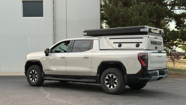 GMC Sierra EV & Chevy Silverado EV Pass-Through Canopy Camper.