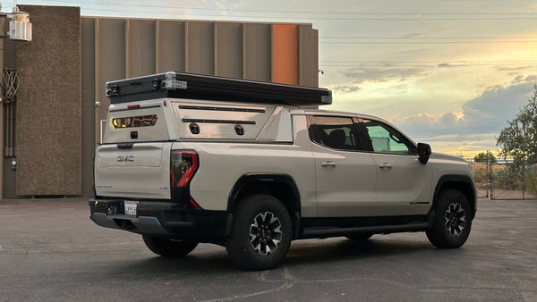 GMC Sierra EV & Chevy Silverado EV Pass-Through Canopy Camper.