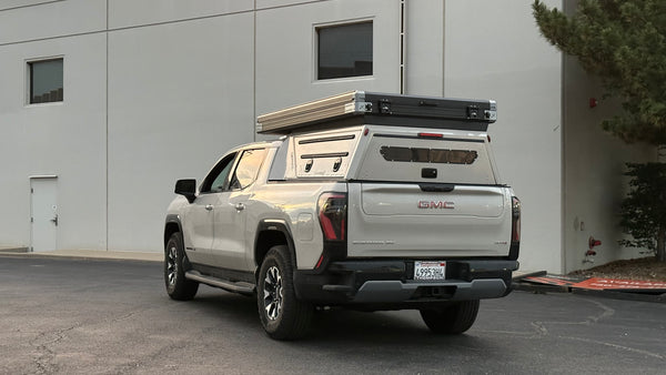 GMC Sierra EV & Chevy Silverado EV Pass-Through Canopy Camper.