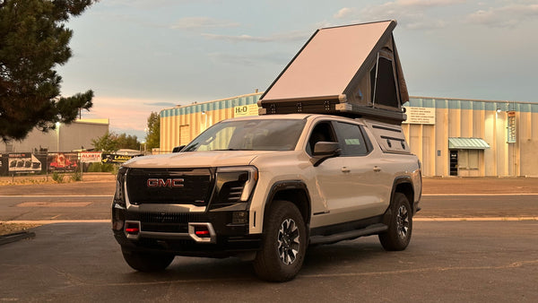 GMC Sierra EV & Chevy Silverado EV Pass-Through Canopy Camper.