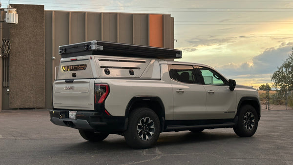 GMC Sierra EV & Chevy Silverado EV Pass-Through Canopy Camper.