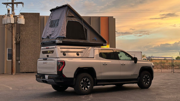 GMC Sierra EV & Chevy Silverado EV Pass-Through Canopy Camper.
