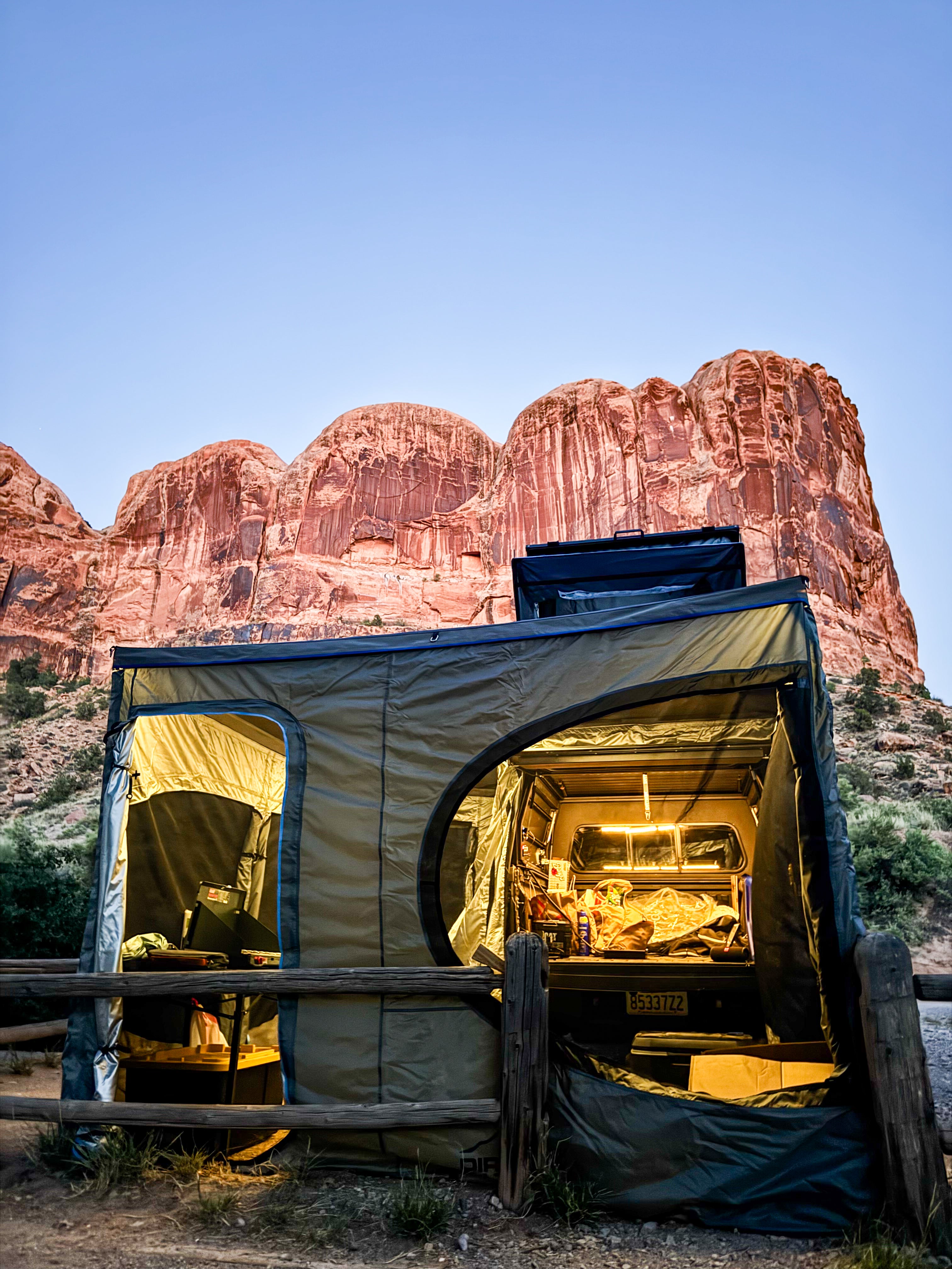 camper awning tent Dirtbox Overland 270 Awning Room (Detachable Enclosure) – All-Season Awning Walls for Camping & Overlanding