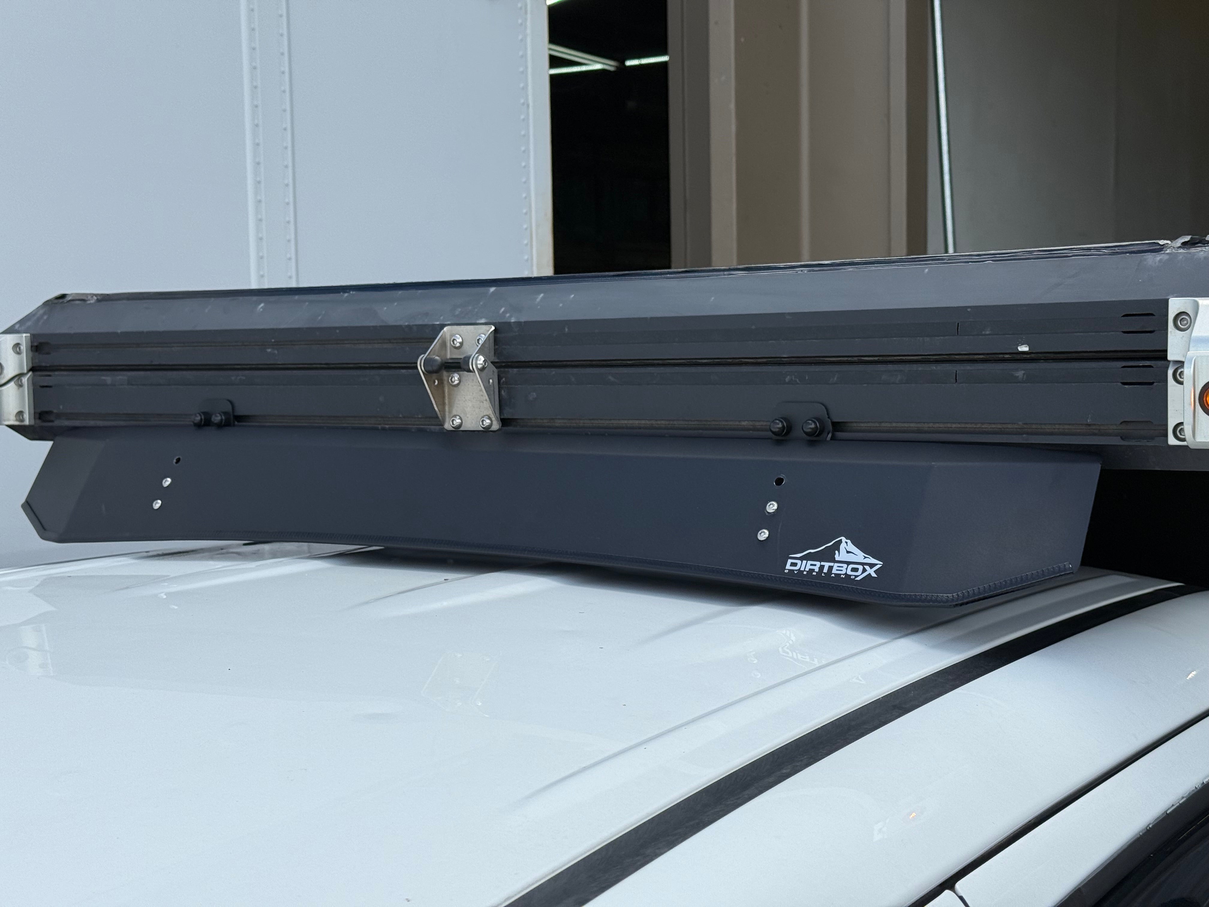 roof tent wind deflector Dirtbox Canopy Camper Wind Deflector – All Aluminum, Noise Reduction, Easy Self-Install