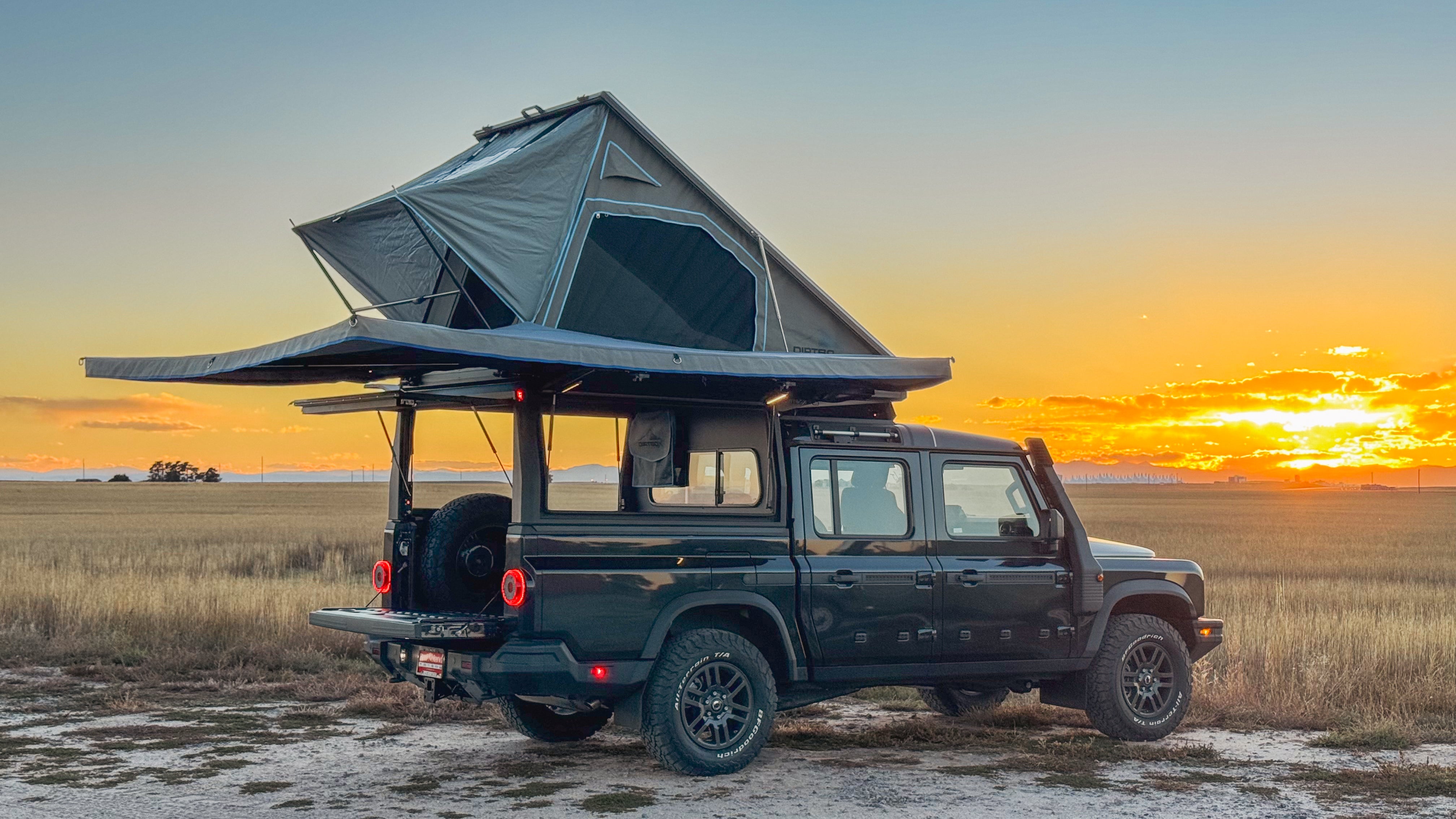 Dirtbox Canopy Camper – Modular Truck Camper Shell / Topper for Mid-Size & Full-Size Trucks (Tacoma, Rivian, Tundra, F-150, Quatermaster, Gladiator, Ram, Silverado)