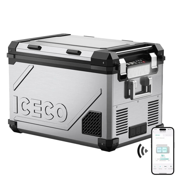 ICECO APL55 Dual Zone 58QT Portable Freezer Silver.