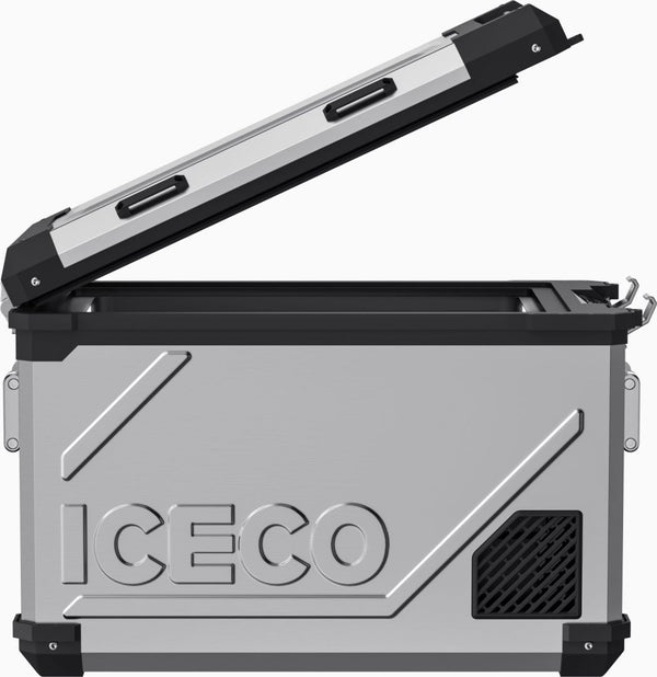 ICECO APL55 Dual Zone 58QT Portable Freezer Silver.