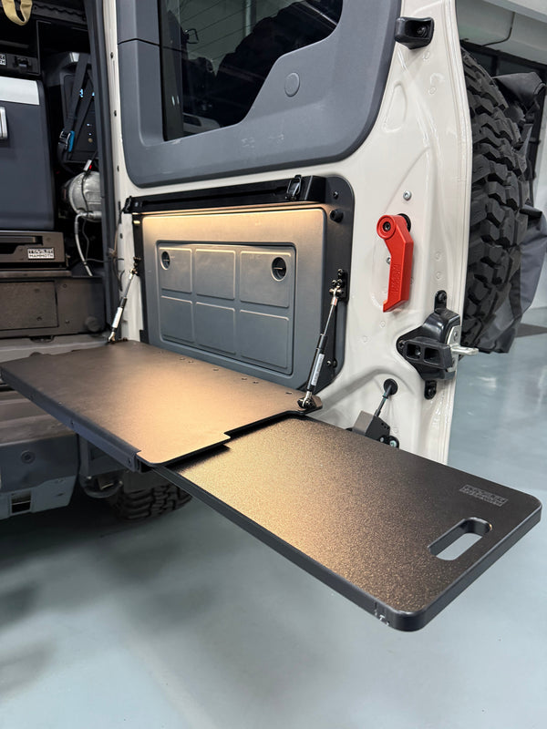 Mammoth Tailgate Counter — Vehicle-Specific Fold-Down Prep Table for INEOS Grenadier.