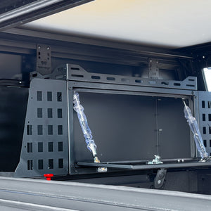 front storage utility box canopy camper accessories open