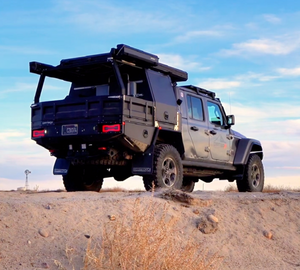 jeep gldiator flatbed tray camper halfbox