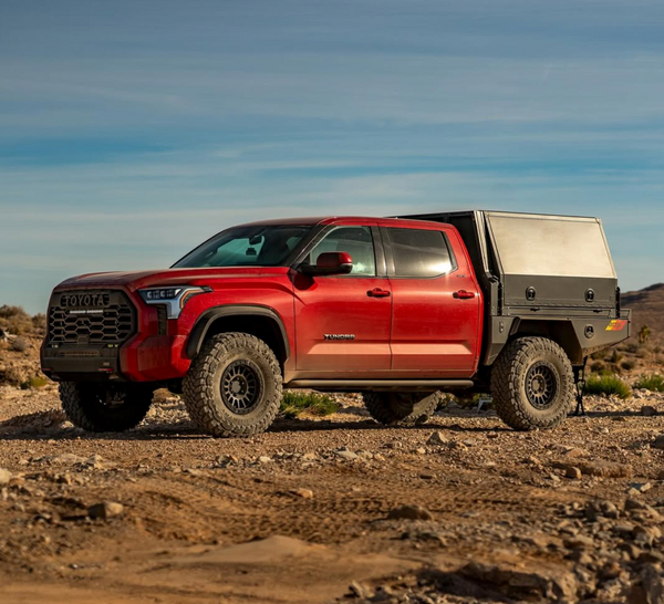 tundra flatbed tray camper full box